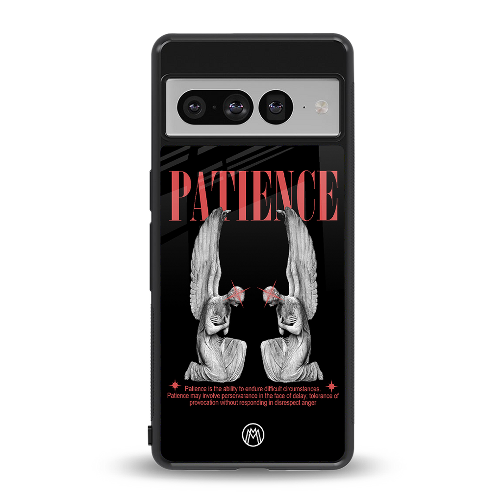 patience back phone cover | glass case for google pixel 7 pro