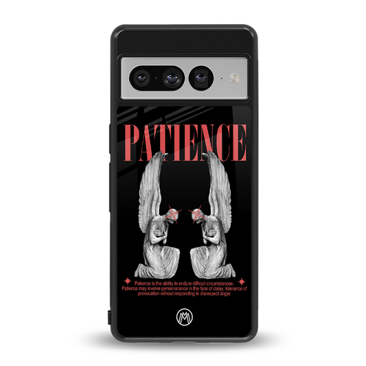 patience back phone cover | glass case for google pixel 7 pro