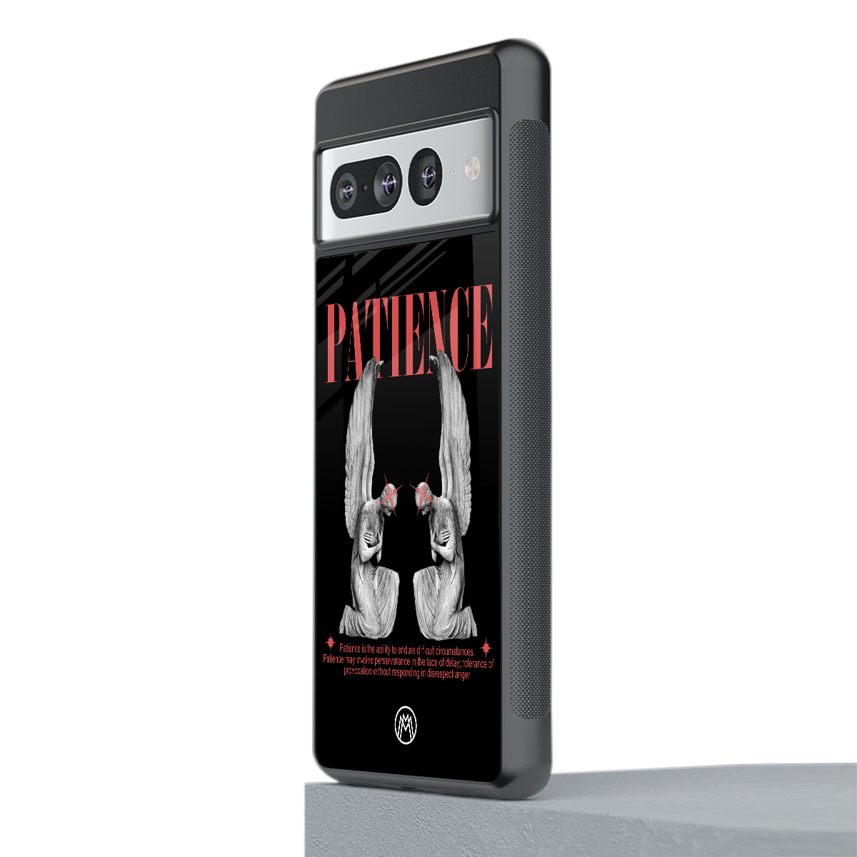 patience back phone cover | glass case for google pixel 7 pro