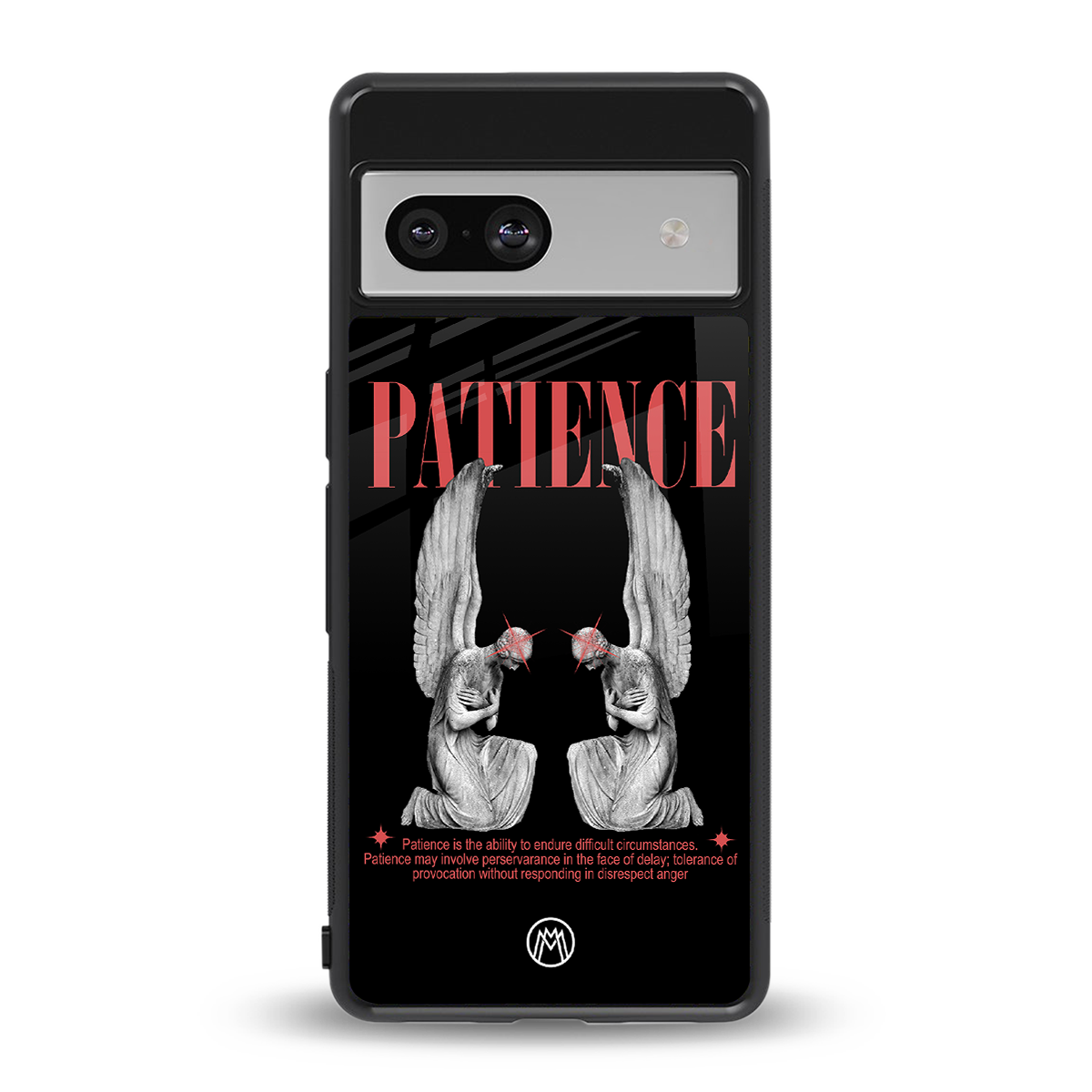 patience back phone cover | glass case for Google Pixel 7