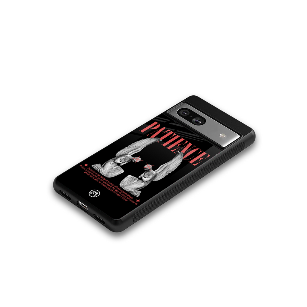 patience back phone cover | glass case for Google Pixel 7