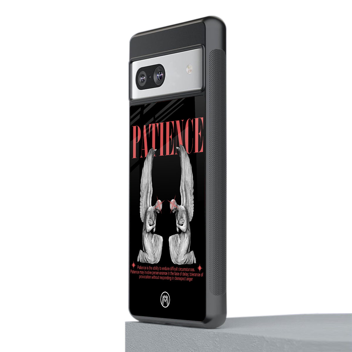 patience back phone cover | glass case for Google Pixel 7