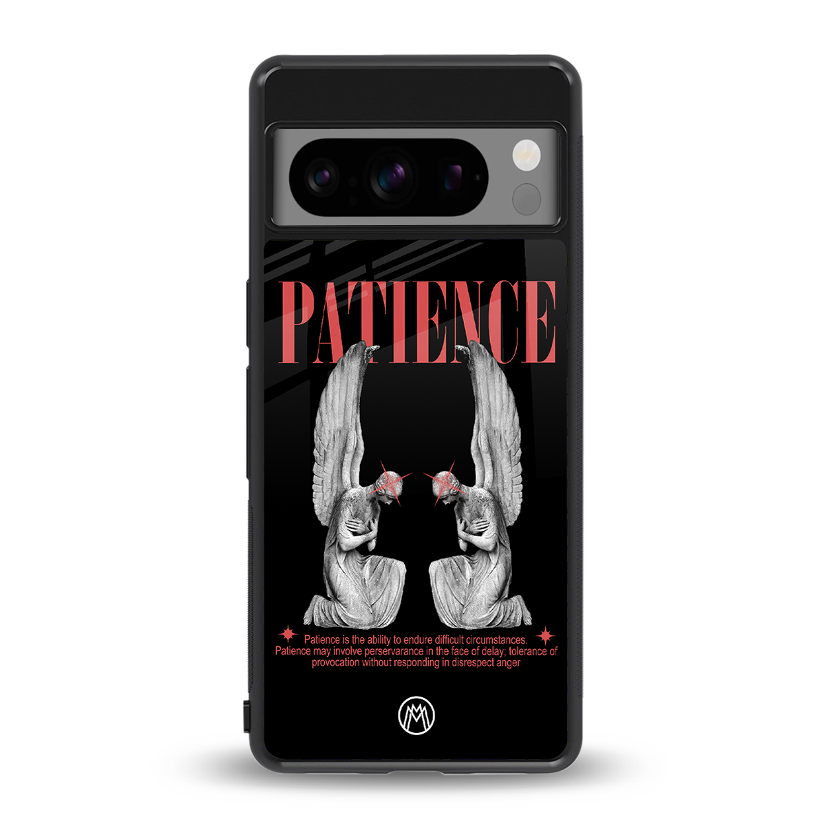 patience back phone cover | glass case for google pixel 8 pro