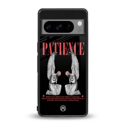 patience back phone cover | glass case for google pixel 8 pro