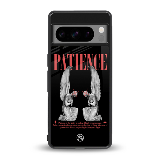 patience back phone cover | glass case for google pixel 8 pro