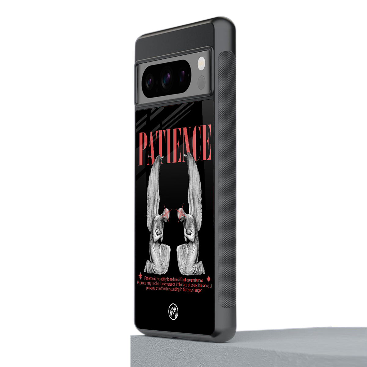 patience back phone cover | glass case for google pixel 8 pro