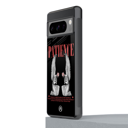 patience back phone cover | glass case for google pixel 8 pro