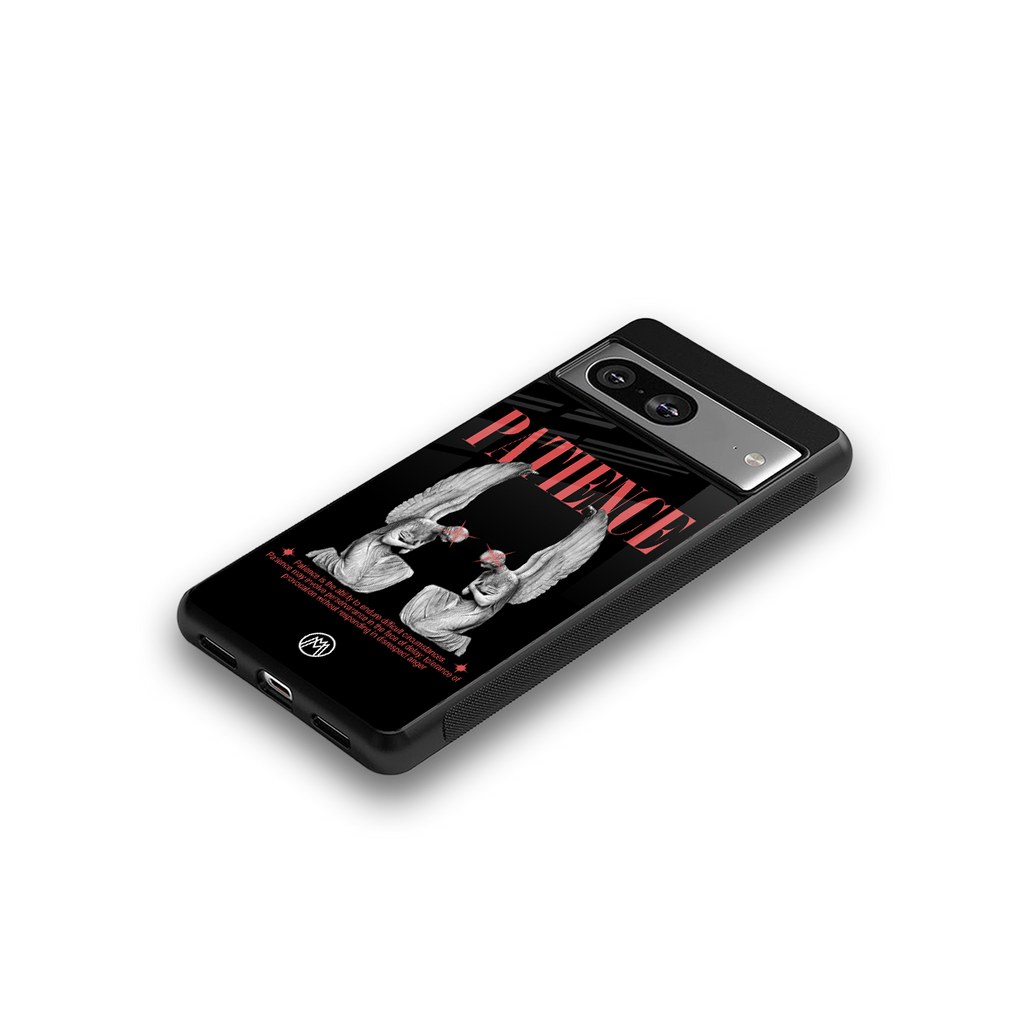 patience back phone cover | glass case for Google Pixel 8