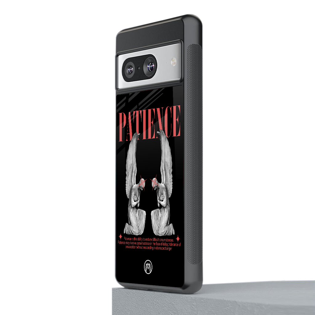 patience back phone cover | glass case for Google Pixel 8