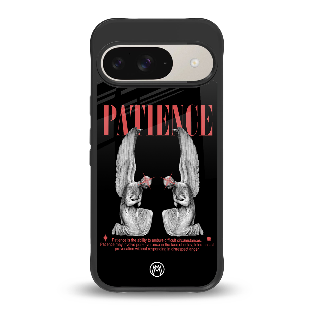 patience back phone cover | glass case for google pixel 9