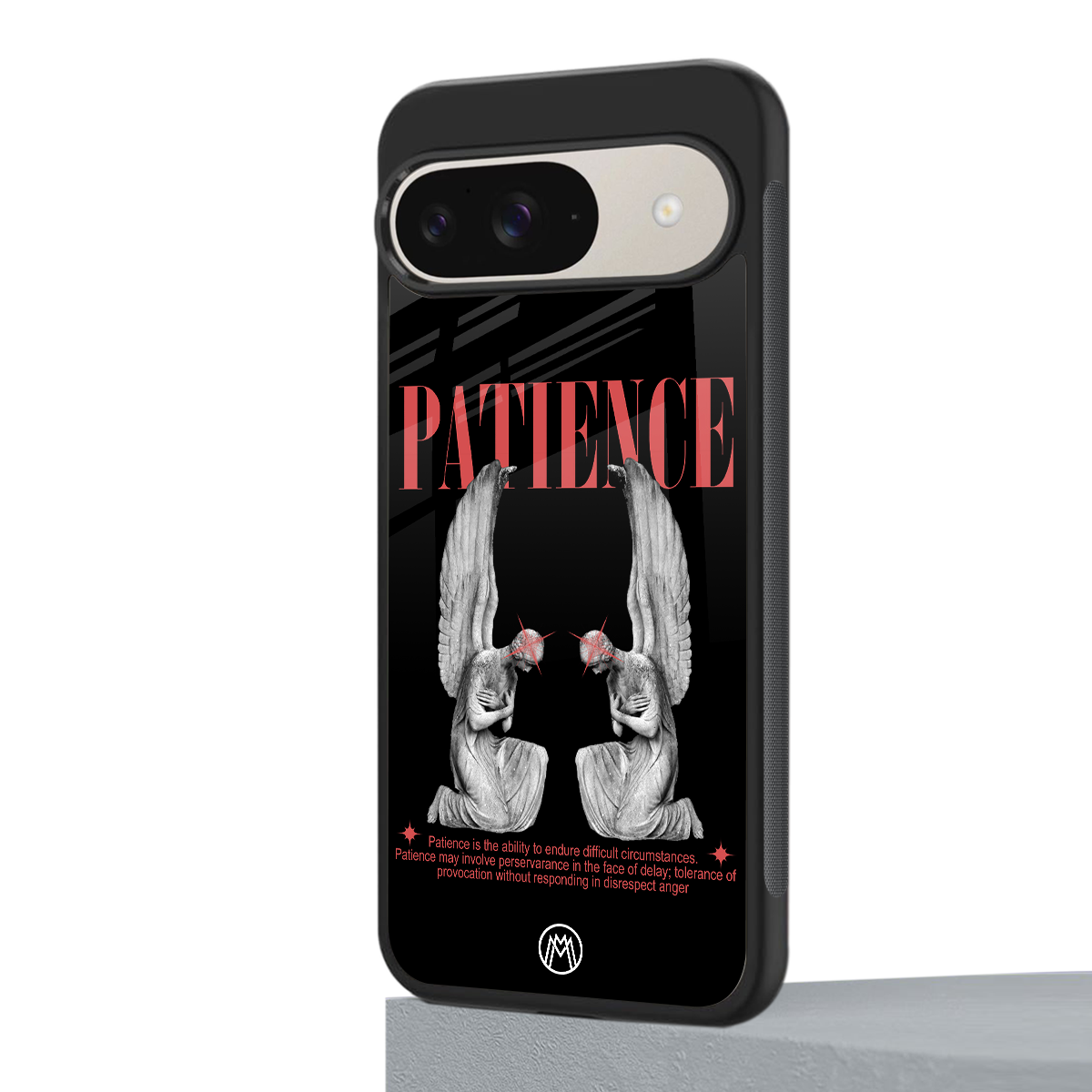 patience back phone cover | glass case for google pixel 9
