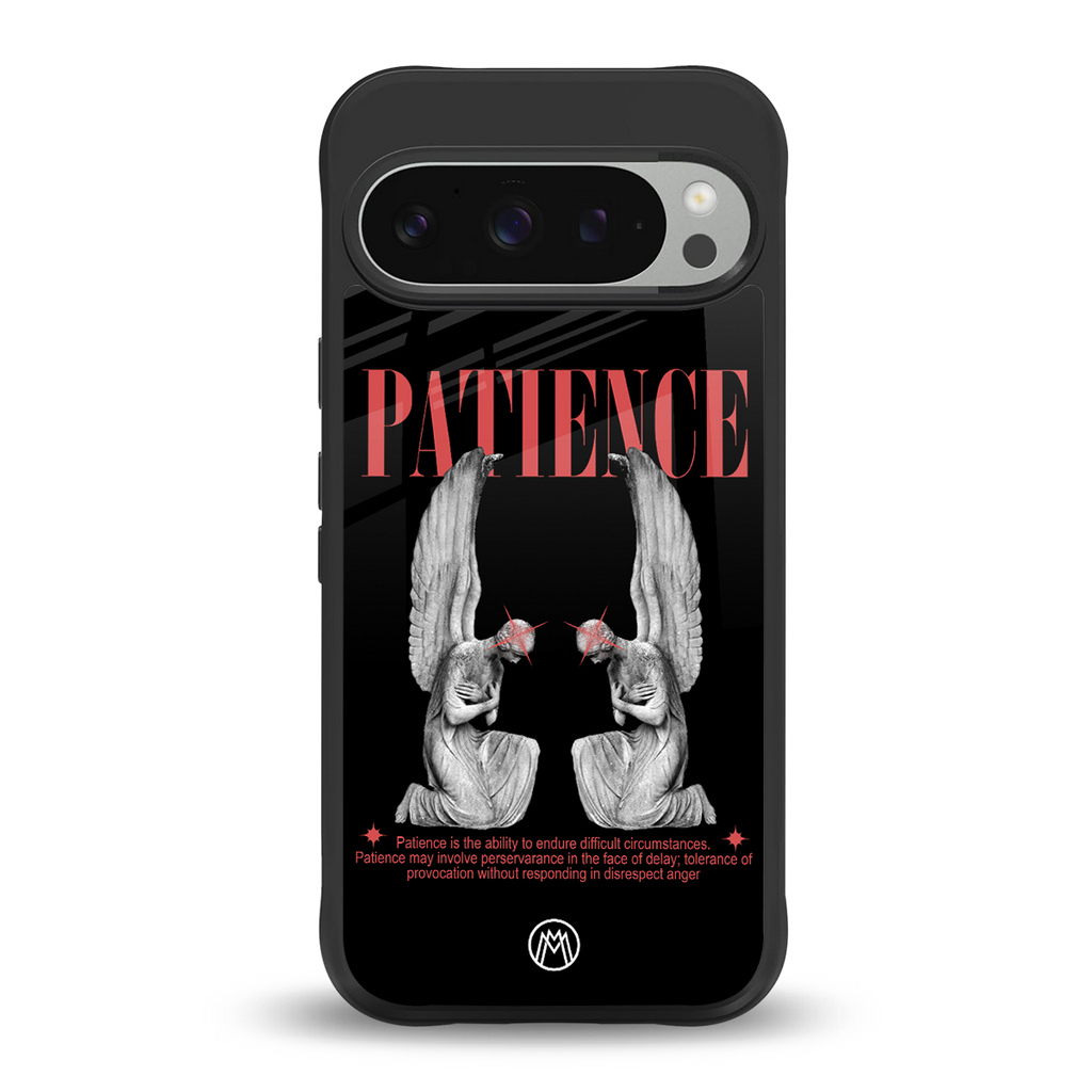 patience back phone cover | glass case for google pixel 9 pro xl