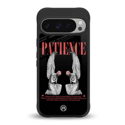patience back phone cover | glass case for google pixel 9 pro xl