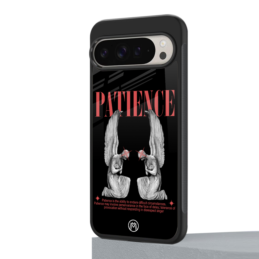 patience back phone cover | glass case for google pixel 9 pro