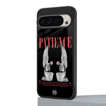 patience back phone cover | glass case for google pixel 9 pro xl