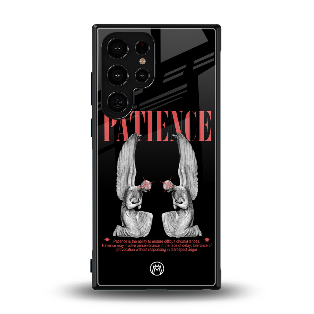 patience back phone cover | glass case for samsung galaxy s23 ultra