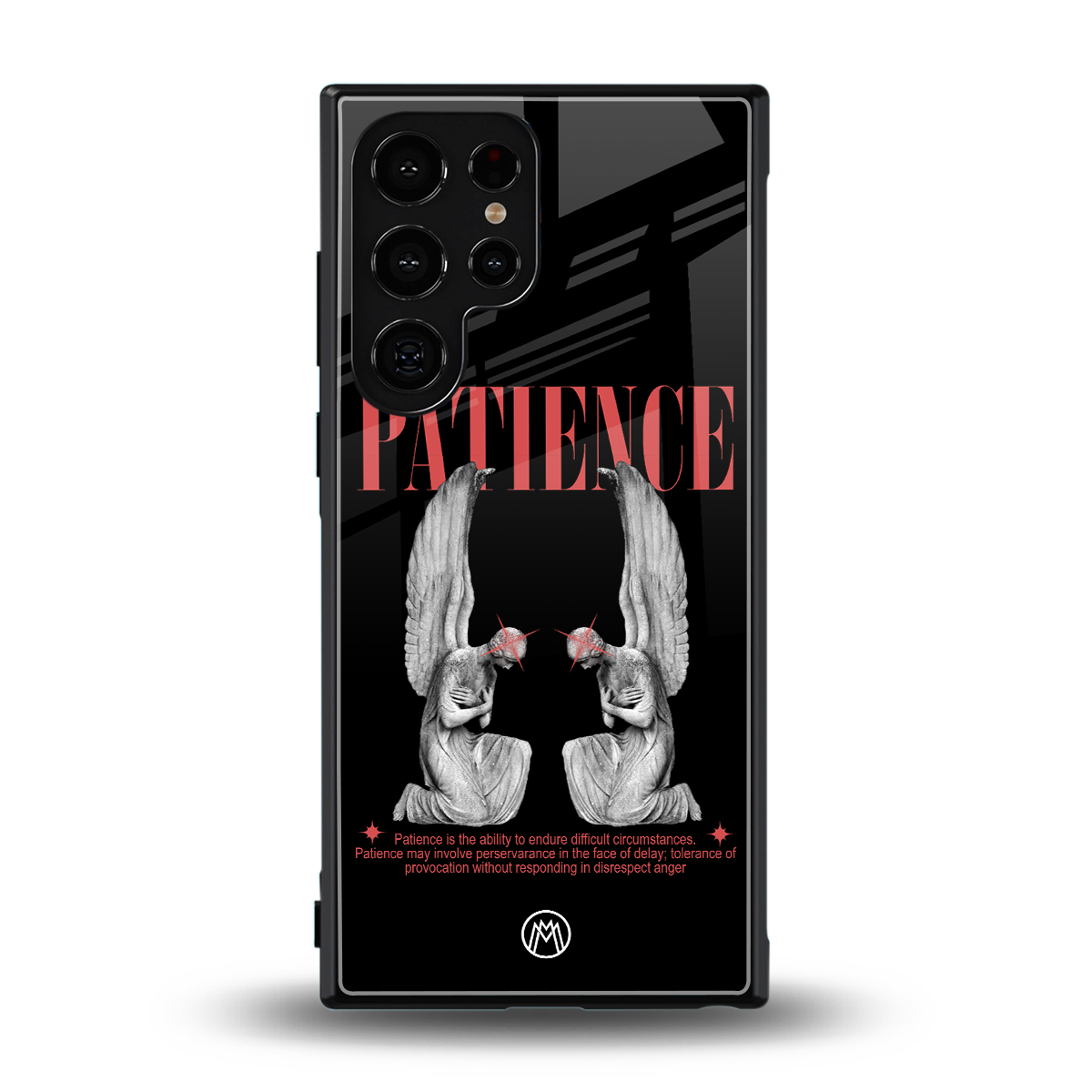 patience back phone cover | glass case for samsung galaxy s23 ultra