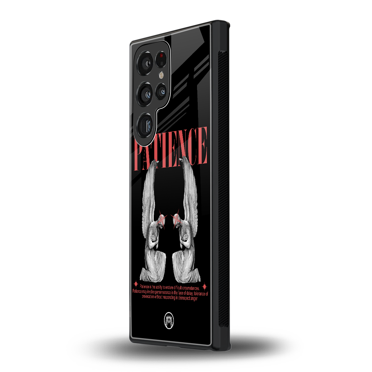 patience back phone cover | glass case for samsung galaxy s23 ultra