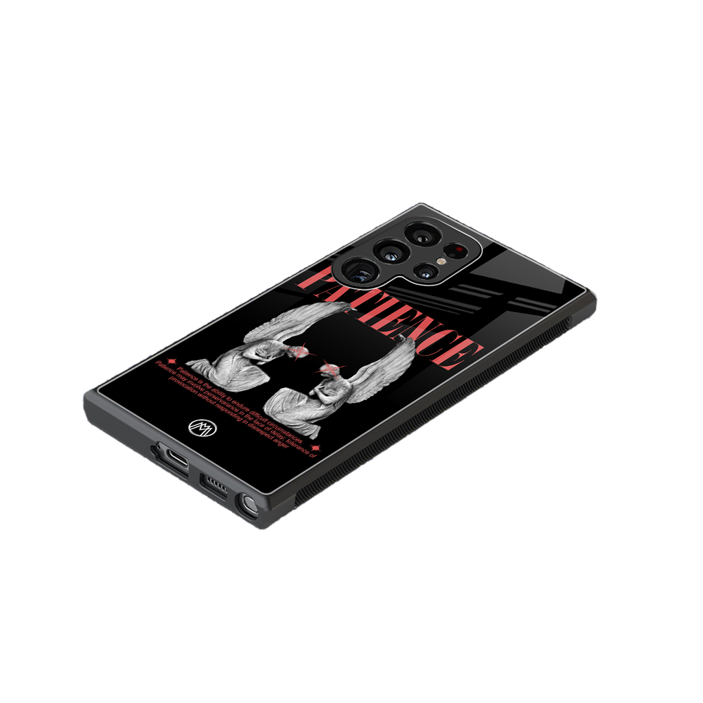 patience back phone cover | glass case for samsung galaxy s23 ultra