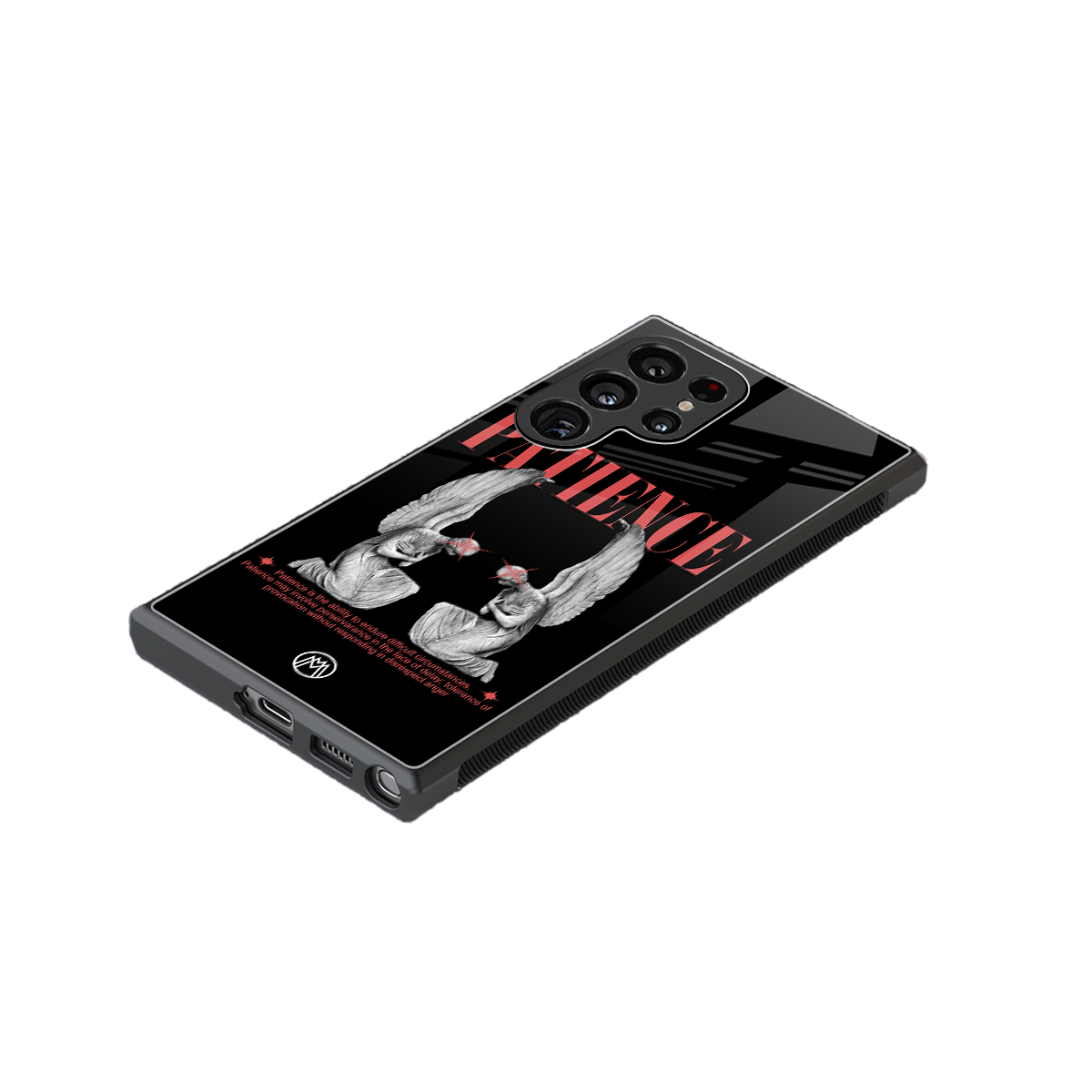 patience back phone cover | glass case for samsung galaxy s23 ultra