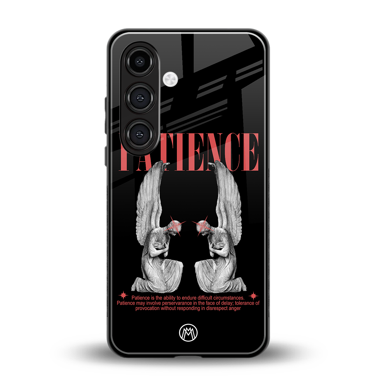 patience back phone cover | glass case for samsung galaxy s23 plus