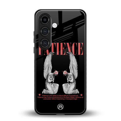 patience back phone cover | glass case for samsung galaxy s24 plus