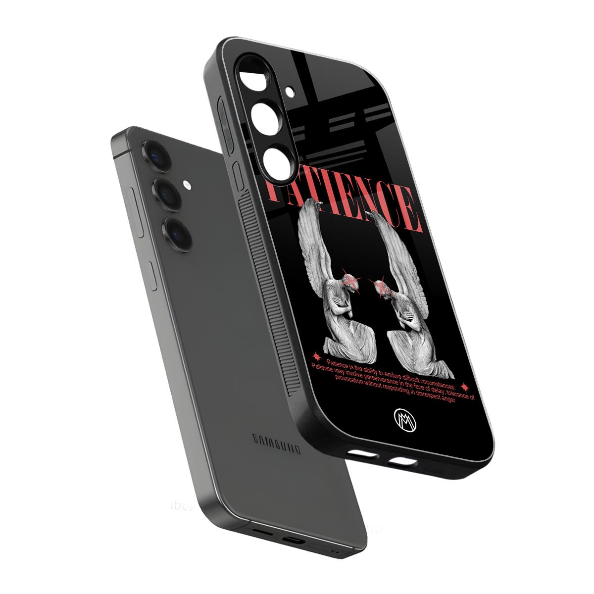 patience back phone cover | glass case for samsung galaxy s24 plus