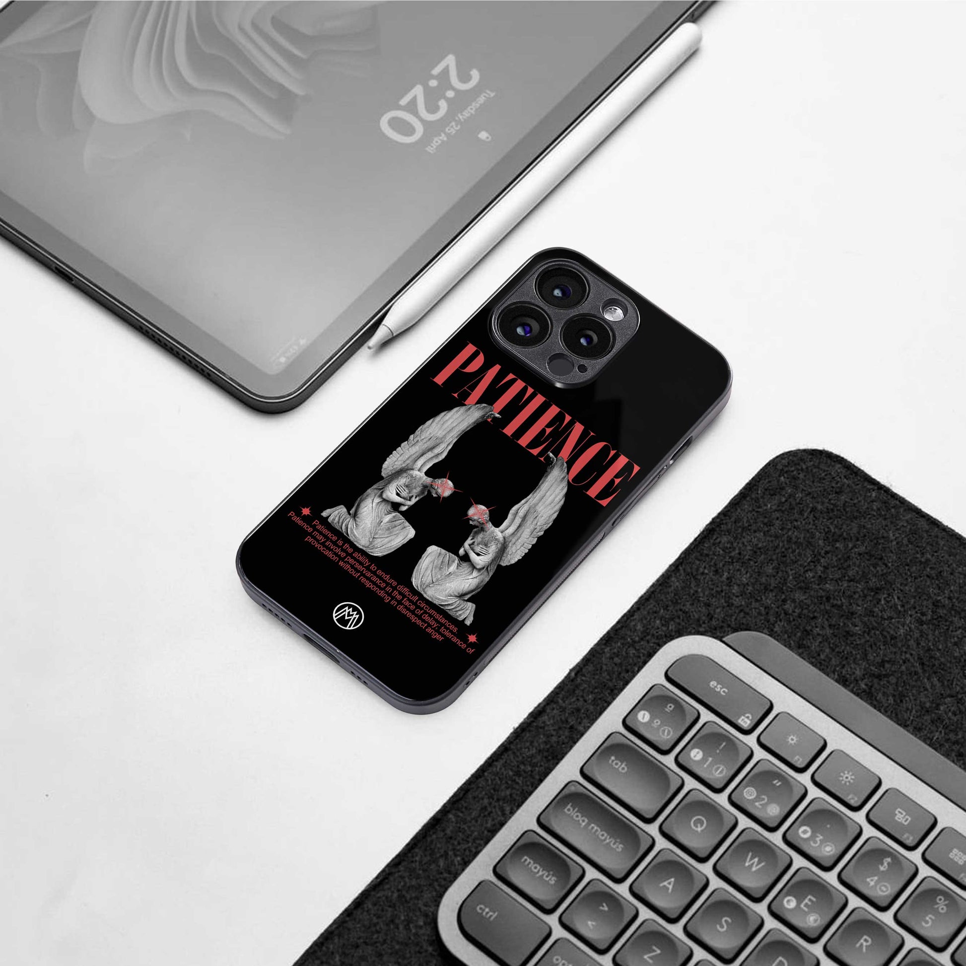 patience back phone cover | glass case for samsung galaxy s24 ultra