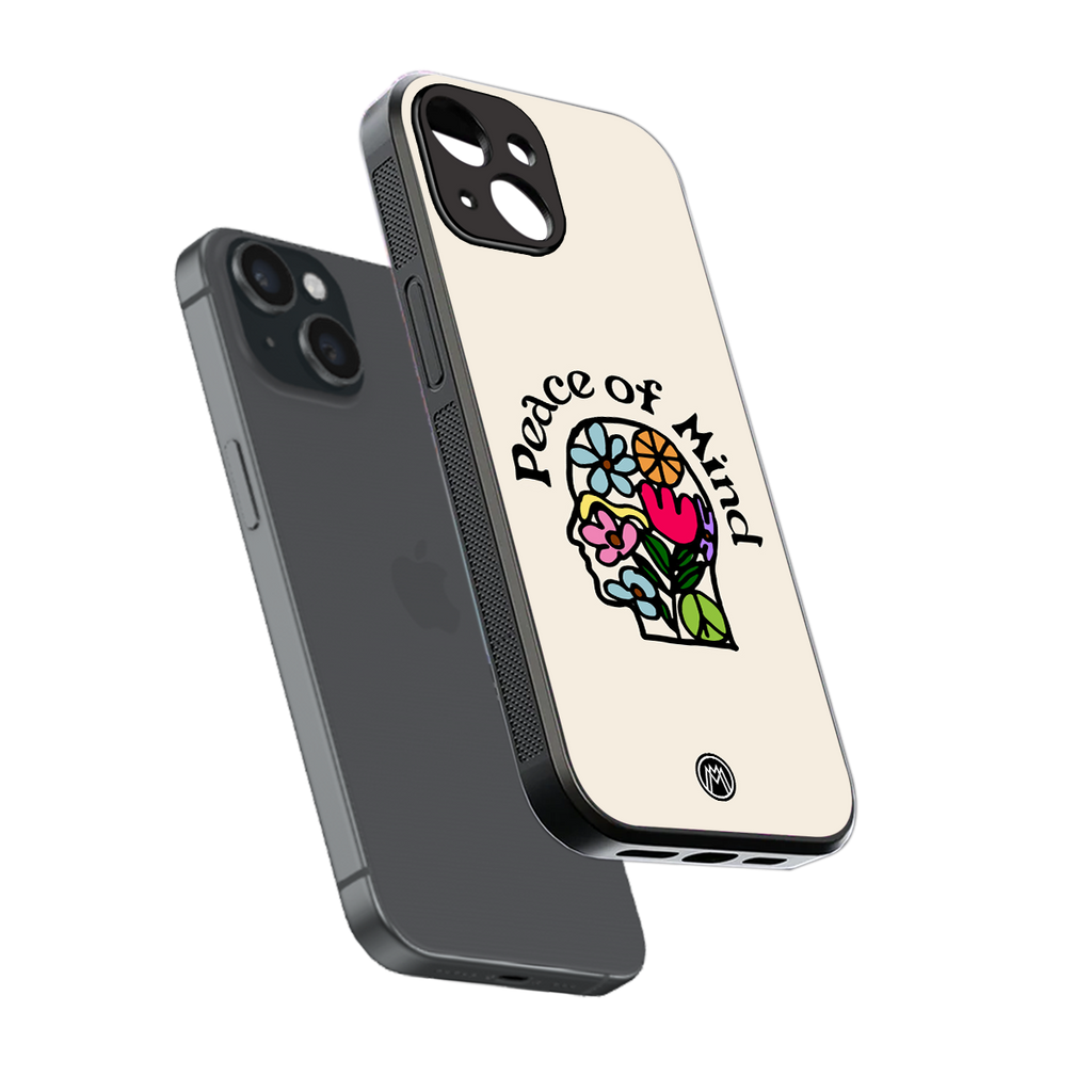 peace of mind back phone cover | glass case for iphone 13 mini