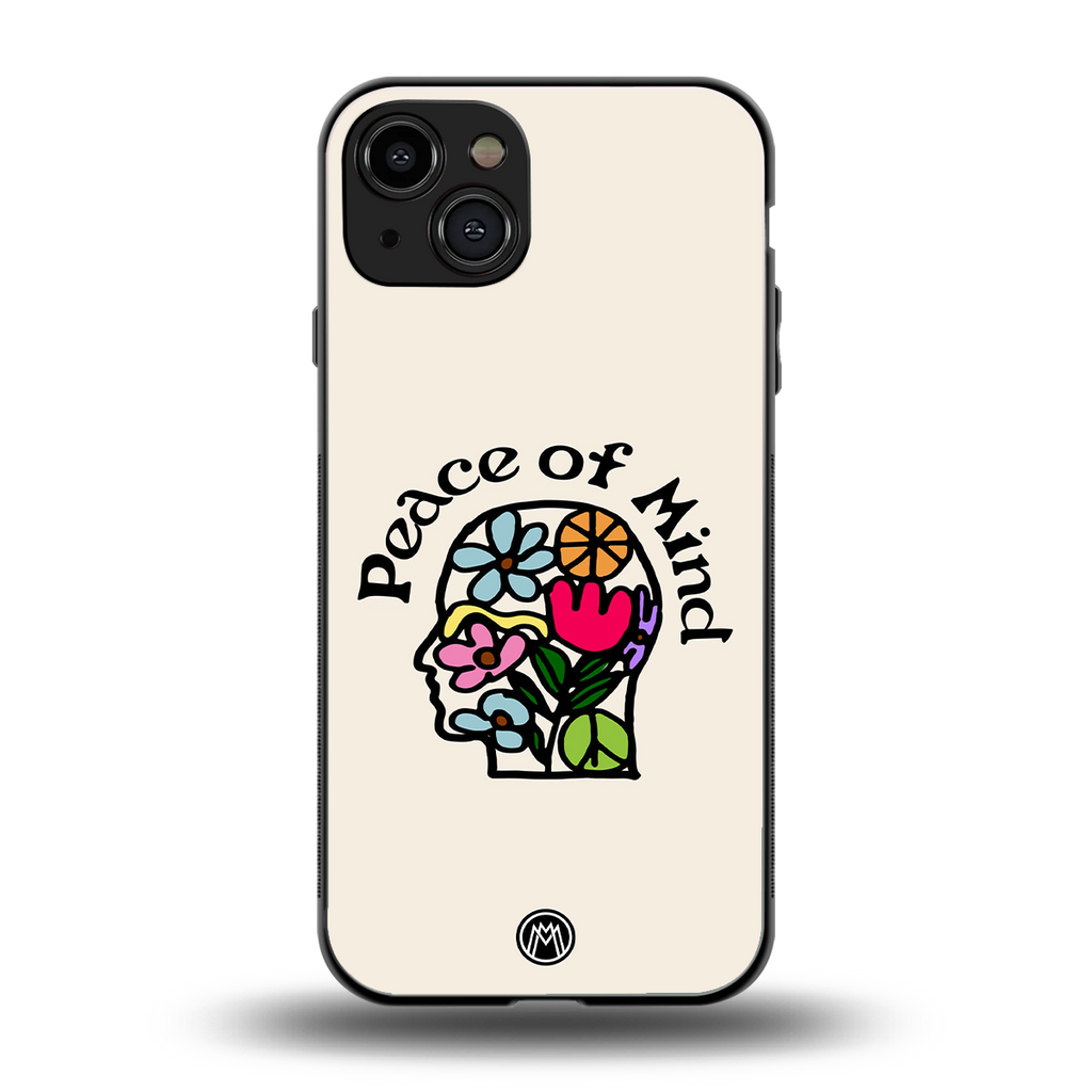 peace of mind back phone cover | glass case for iphone 15