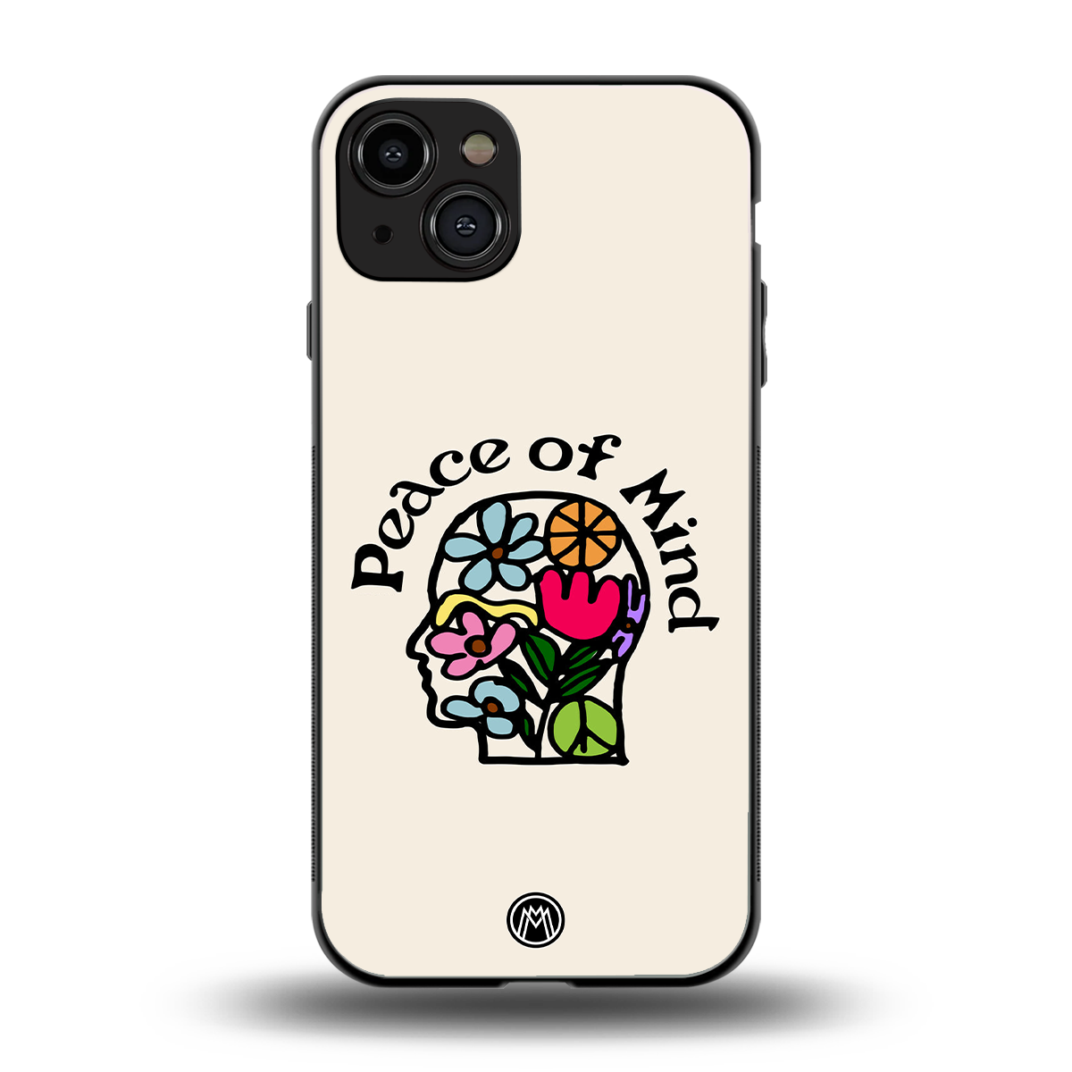 peace of mind back phone cover | glass case for iphone 15