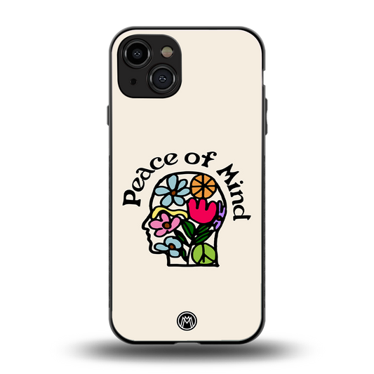 peace of mind back phone cover | glass case for iphone 15
