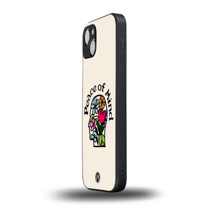 peace of mind back phone cover | glass case for iphone 15