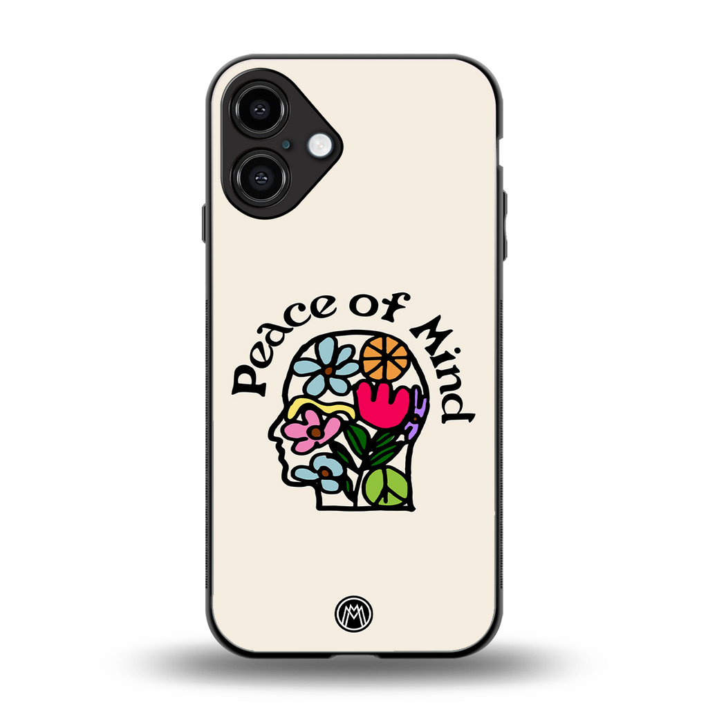 peace of mind back phone cover | glass case for iphone 16 plus