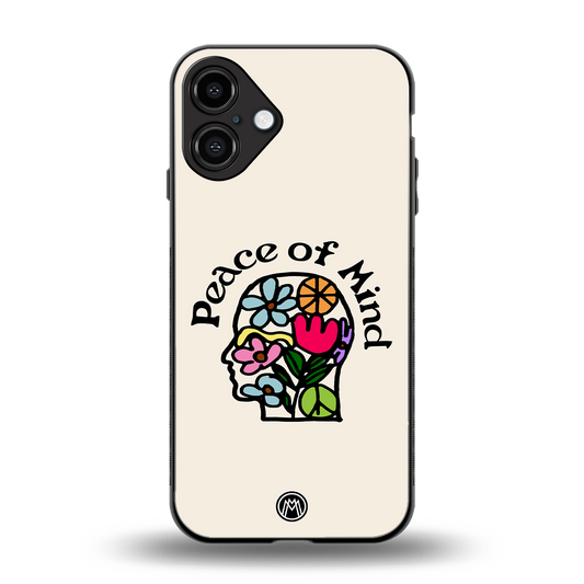 peace of mind back phone cover | glass case for iphone 16 plus