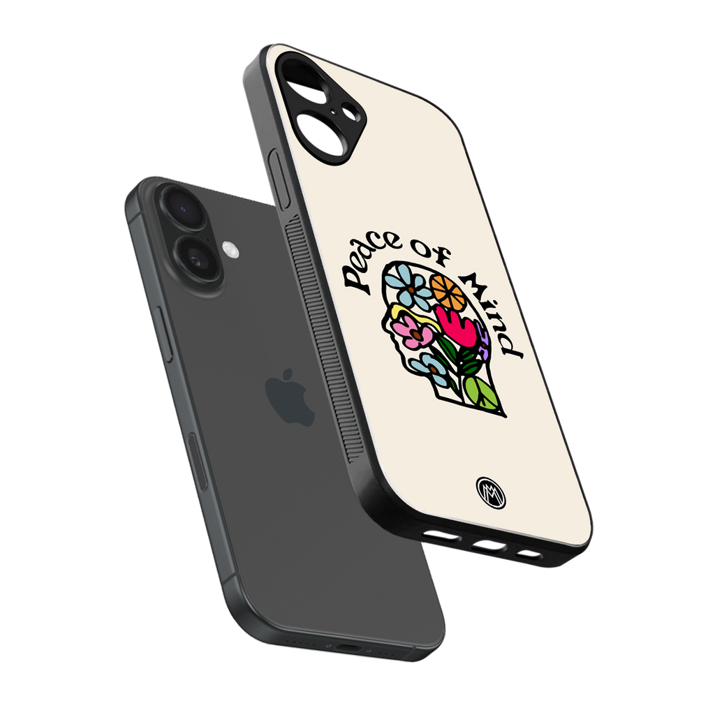 peace of mind back phone cover | glass case for iphone 16 plus