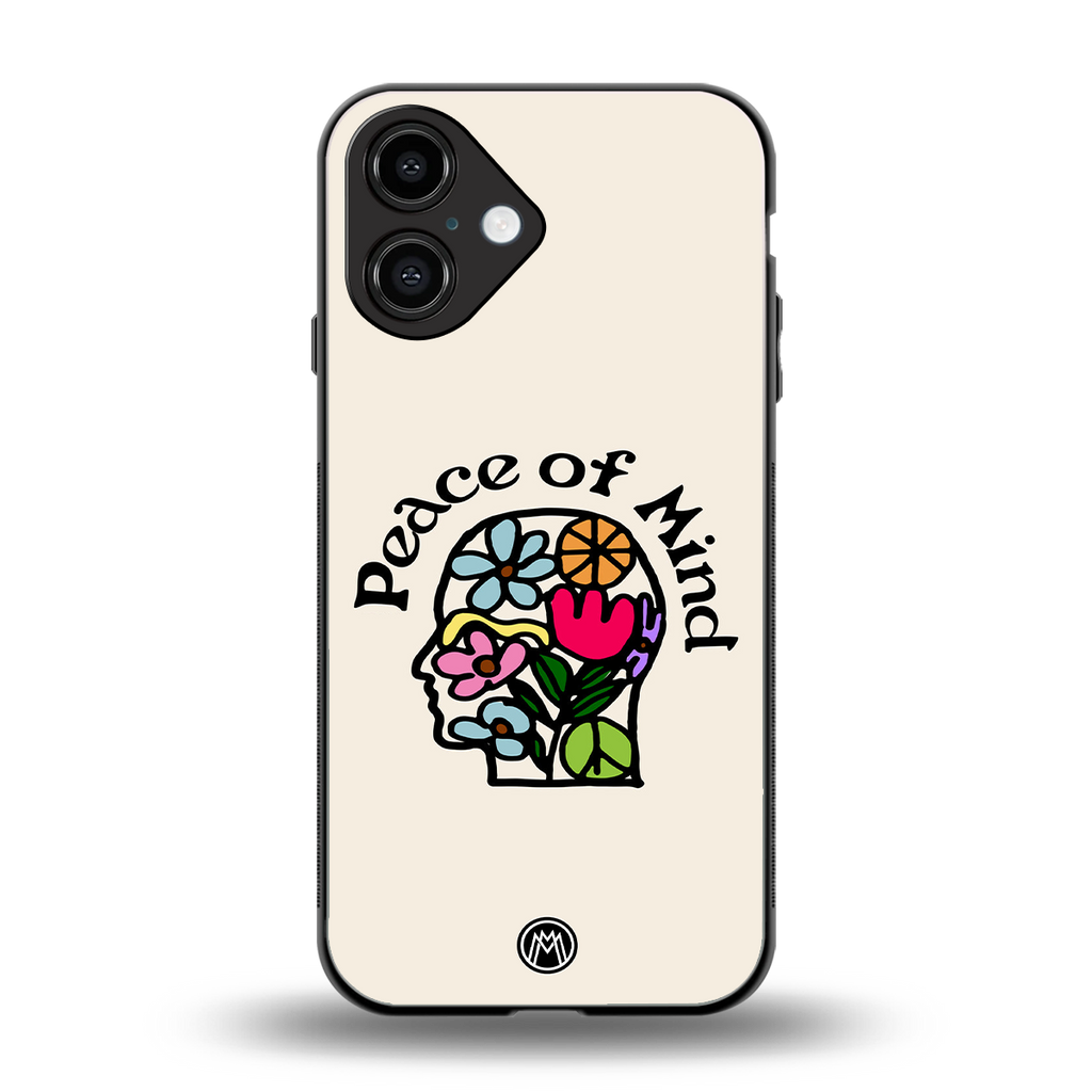 peace of mind back phone cover | glass case for iphone 16