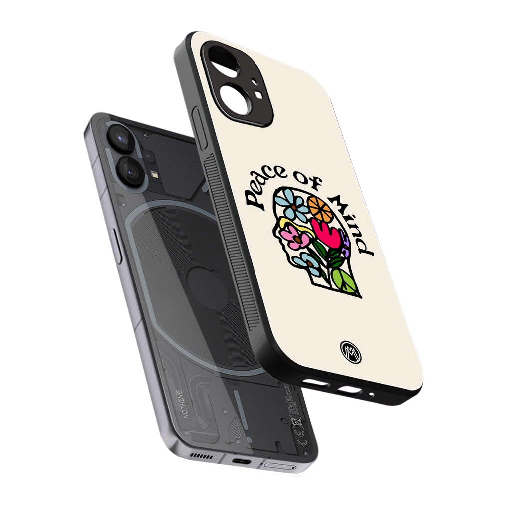 peace of mind back phone cover | glass case for nothing phone 1