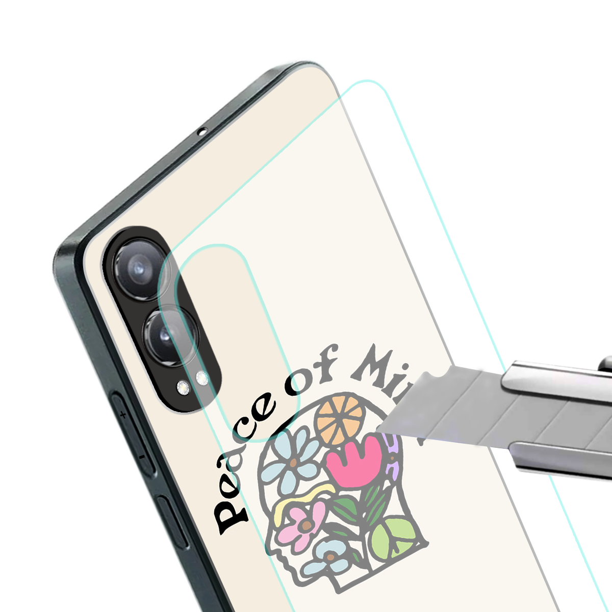 peace of mind back phone cover | glass case for oneplus nord ce 4 lite