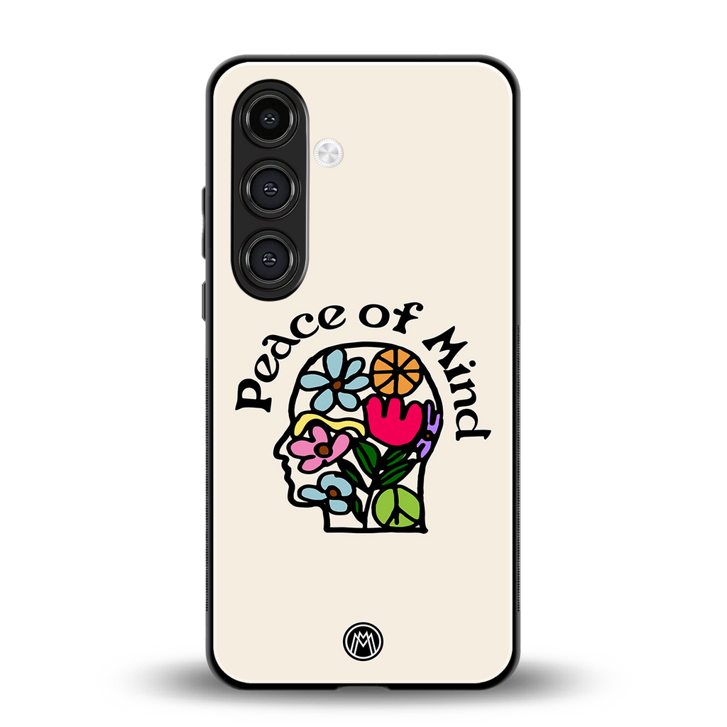 peace of mind back phone cover | glass case for samsung galaxy s24