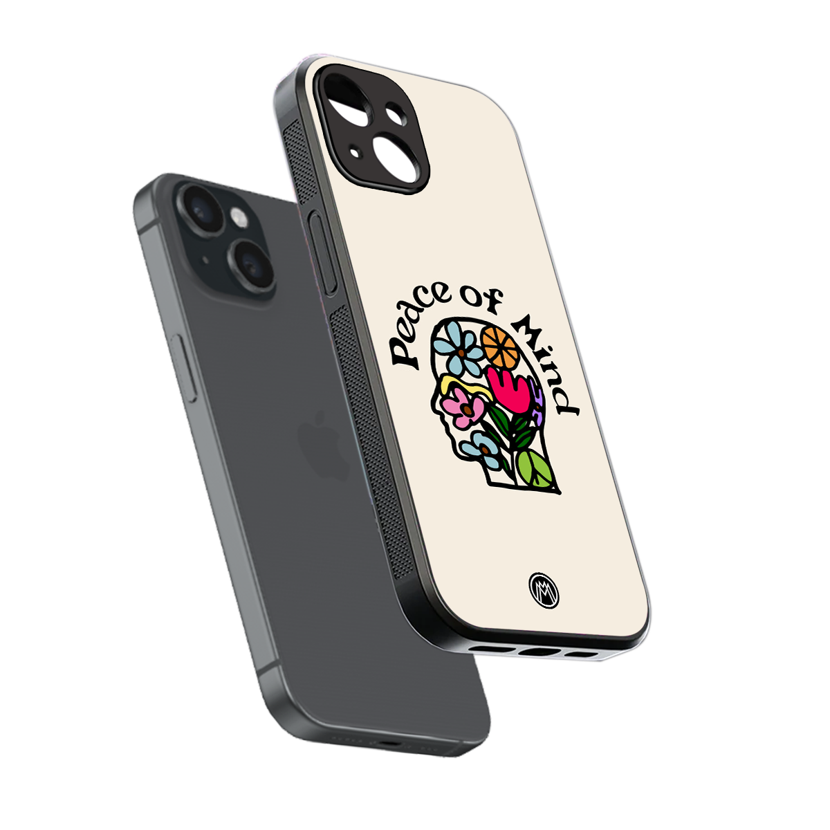 peace of mind back phone cover | glass case for iphone 15