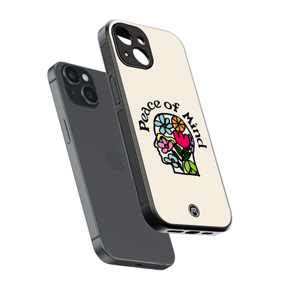 peace of mind back phone cover | glass case for iphone 15