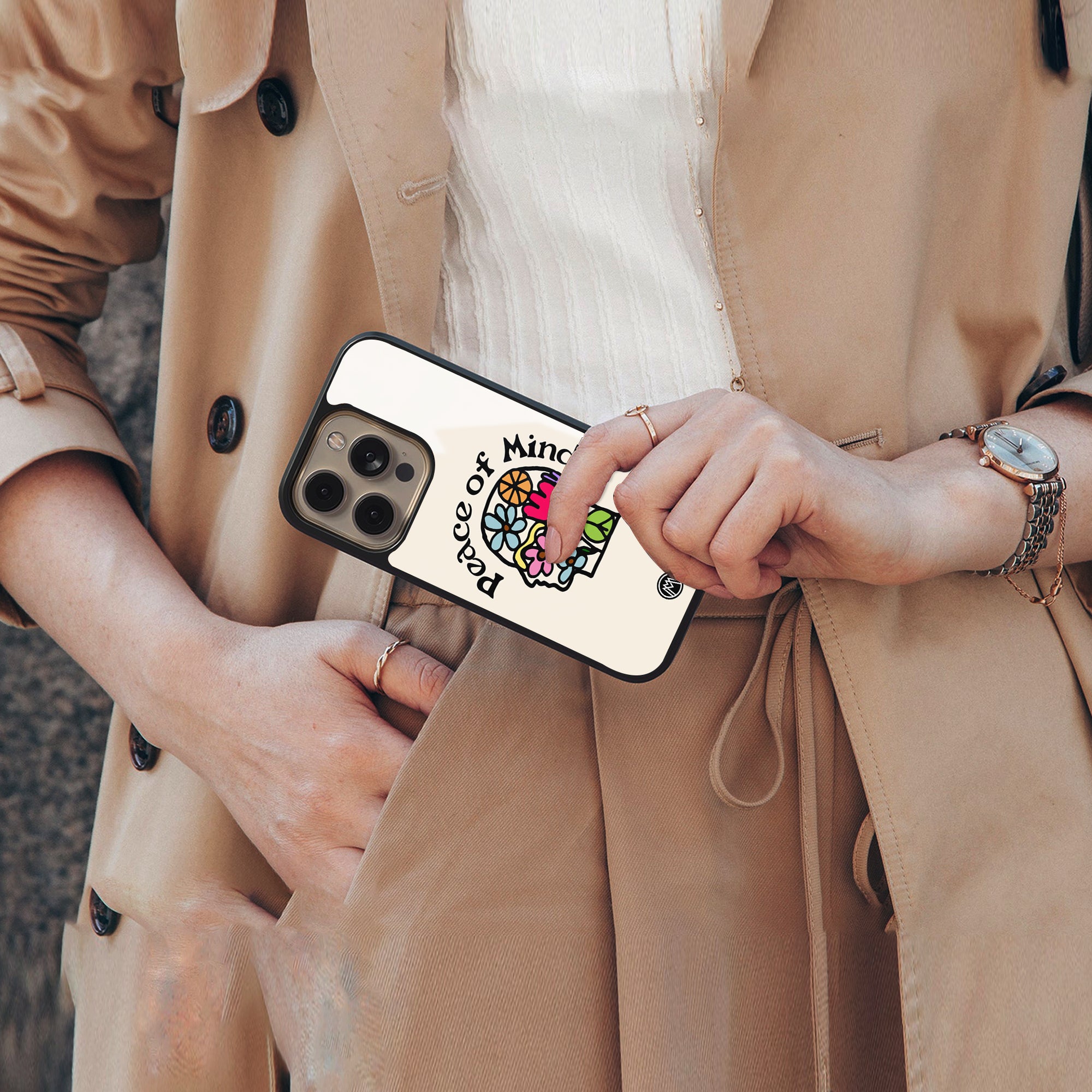 peace of mind back phone cover | glass case for iphone 16 pro max