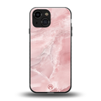 peachy glam back phone cover | glass case for iphone 13 mini