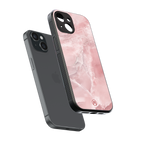 peachy glam back phone cover | glass case for iphone 13 mini