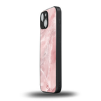 peachy glam back phone cover | glass case for iphone 13 mini