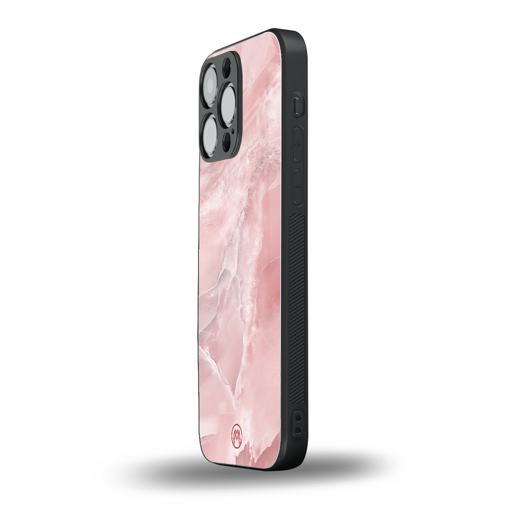 peachy glam back phone cover | glass case for iphone 13 pro max