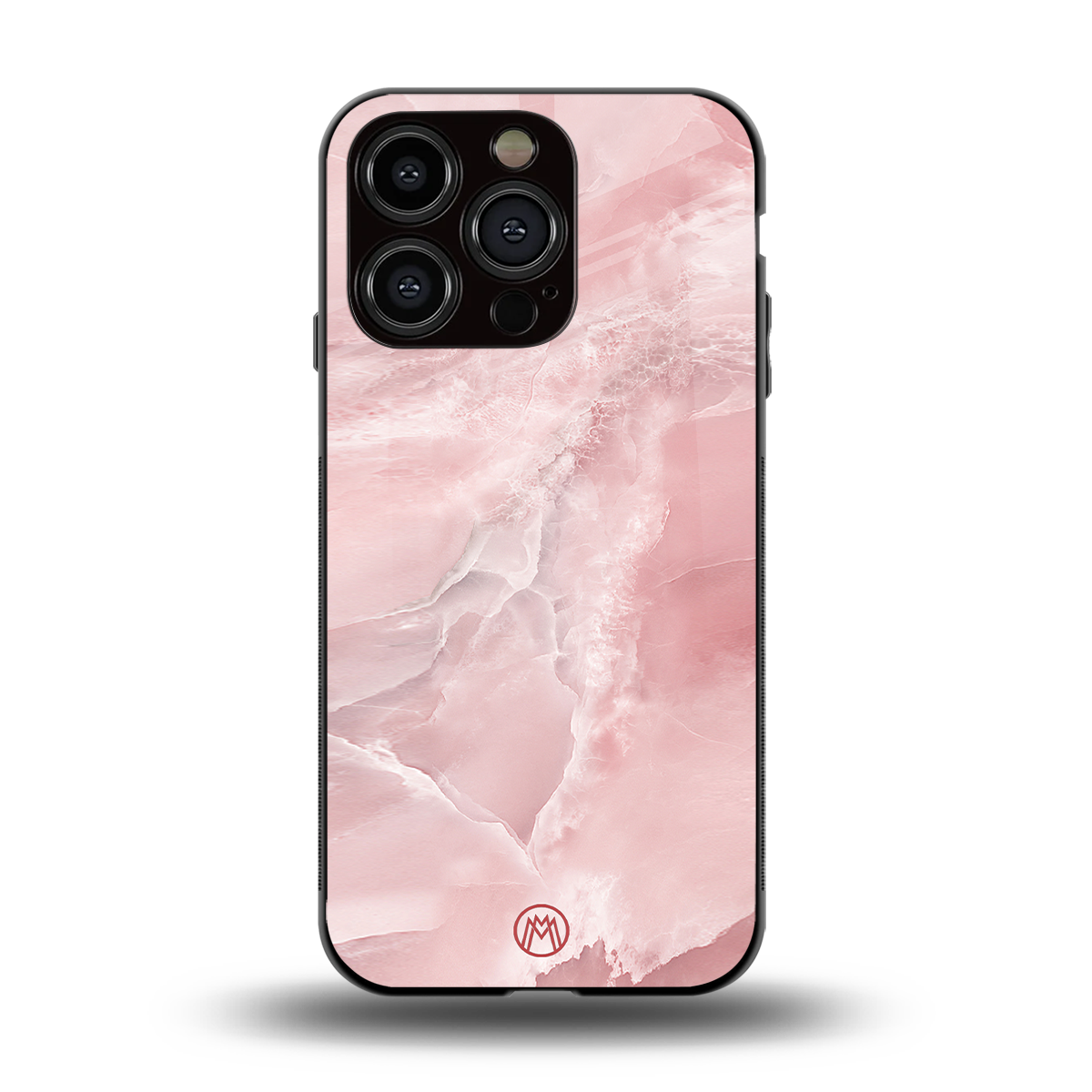 peachy glam back phone cover | glass case for iphone 13 pro