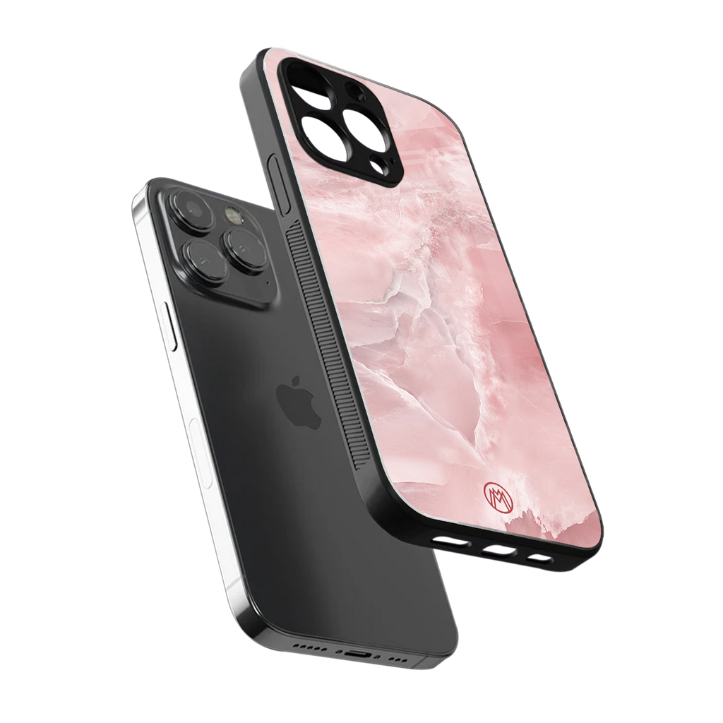peachy glam back phone cover | glass case for iphone 13 pro