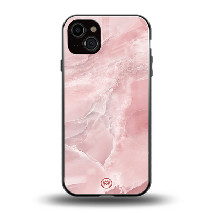 peachy glam back phone cover | glass case for iphone 14 plus